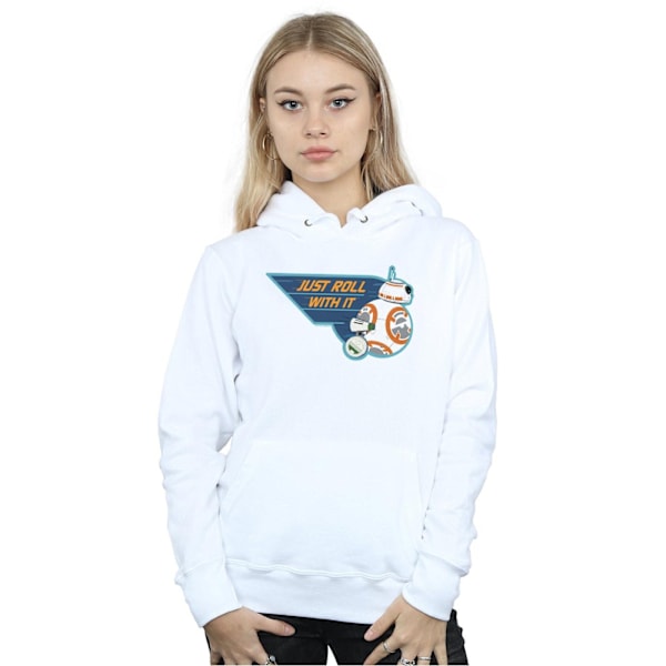 Star Wars: The Rise of Skywalker Dam/Damer D-O & BB-8 Just Roll With It Hoodie L Vit White L