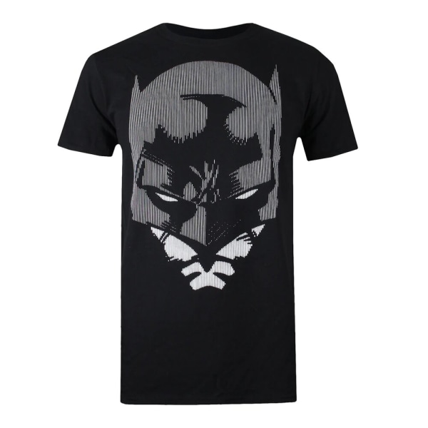 Batman Mens Lines T-Shirt XXL Svart/Vit Black/White XXL