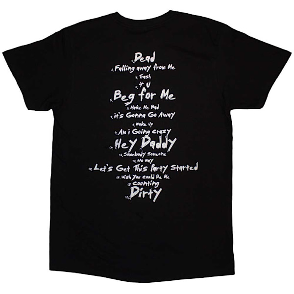 Korn Unisex Vuxen Issues Tracklist Tryck på Ryggen T-Shirt M Svart Black M