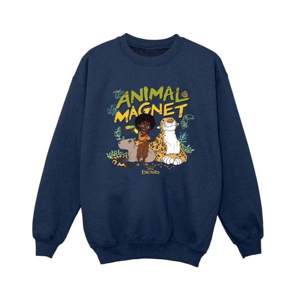 Disney Boys Encanto Animal Magnet Sweatshirt 9-11 år Marinblå Bl Navy Blue 9-11 Years