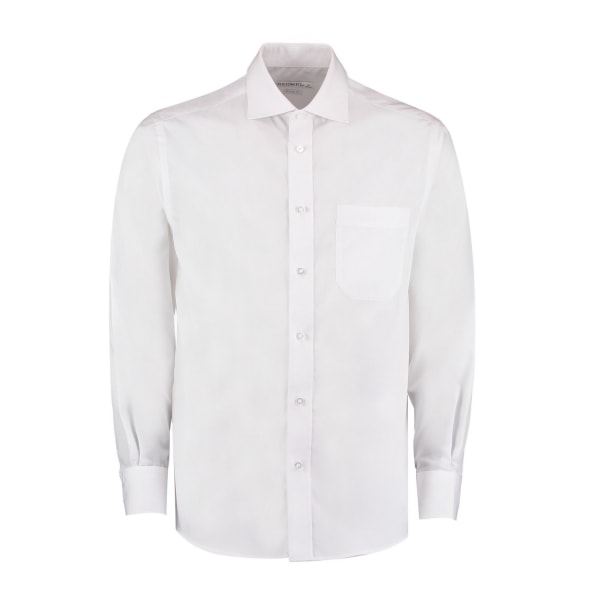 Kustom Kit Herr Corporate Non-Iron Långärmad formell skjorta 16 White 16in