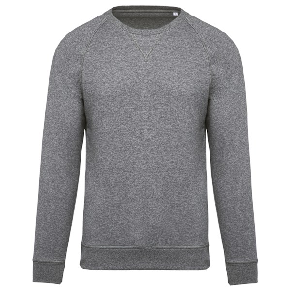 Kariban Herr Ekologisk Bomull Crew Neck Raglan Sweatshirt 3XL Grå Grey Heather 3XL