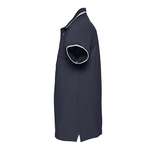 SOLS Herr Practice Tipped Pique Kortärmad Poloskjorta L Marinblå/ Navy/White L