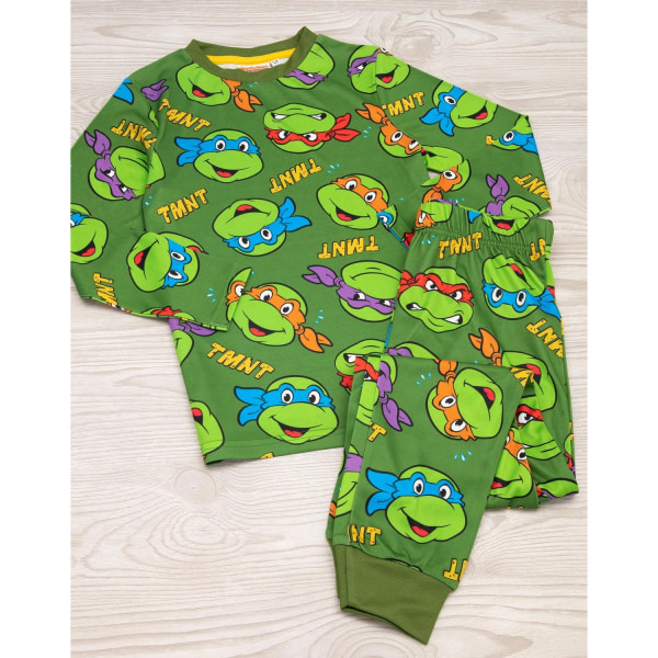 Teenage Mutant Ninja Turtles Barn Pyjamas Set för Barn/Barn 7-8 Green 7-8 Years