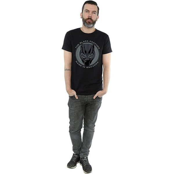 Black Panther Herr T-shirt i bomull Tillverkad i Wakanda XXL Svart Black XXL