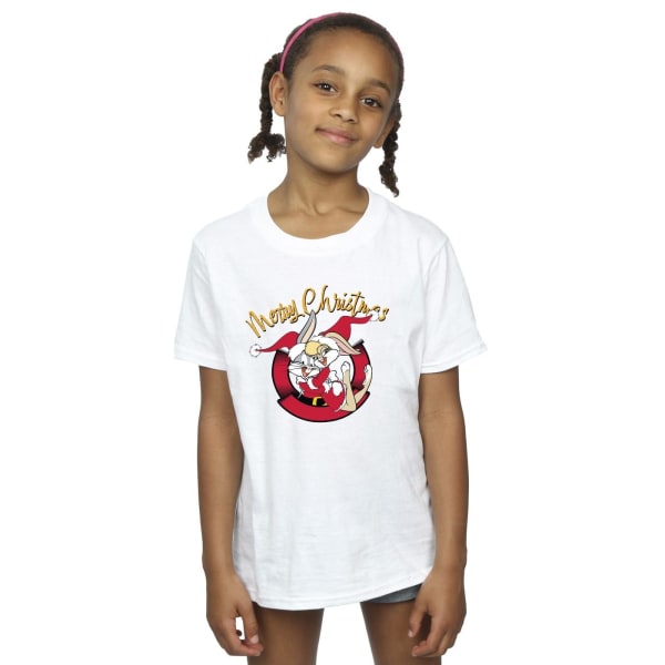 Looney Tunes Girls Lola Merry Christmas T-shirt i bomull 12-13 Ye White 12-13 Years