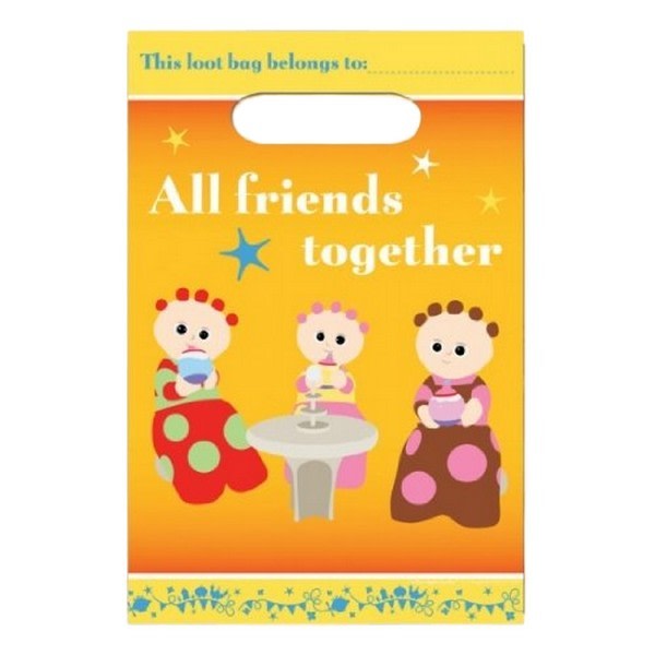 In the Night Garden All Friends Together Partyväskor (paket med 8) Yellow One Size