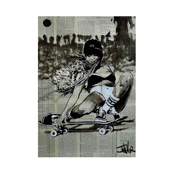 Loui Jover Living It Pappersutskrift 80cm x 60cm Vit/Svart White/Black 80cm x 60cm
