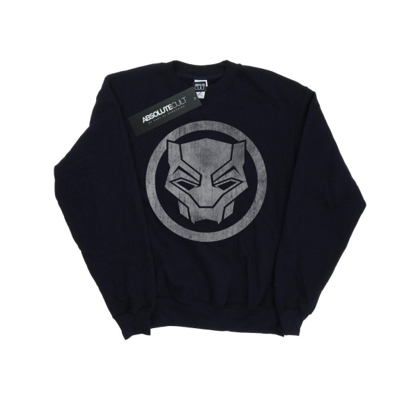 Marvel Boys Black Panther Distressed Icon Sweatshirt 5-6 år Navy Blue 5-6 Years