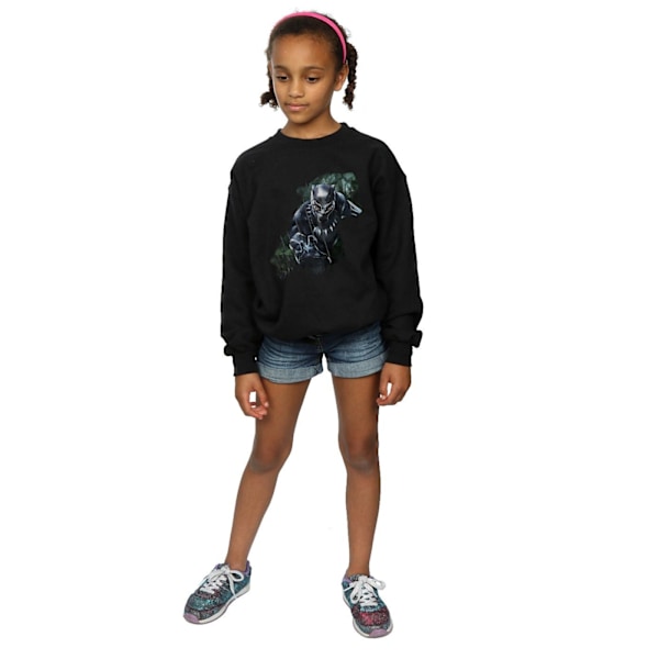 Marvel Girls Black Panther Wild Silhouette Sweatshirt 5-6 år Black 5-6 Years