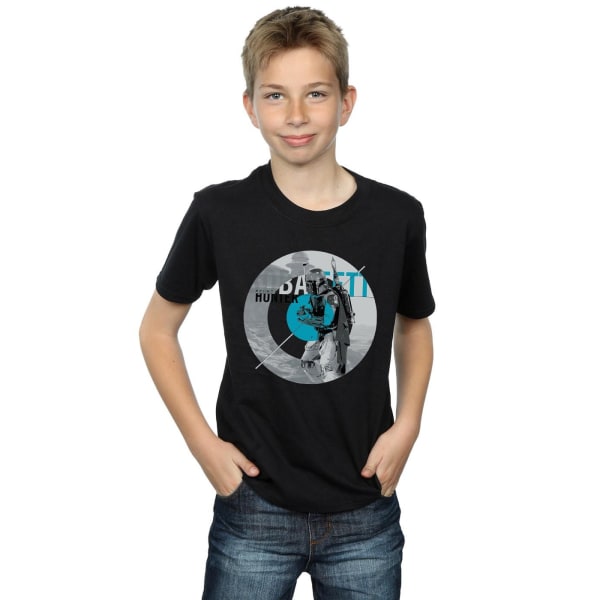 Star Wars Boys Boba Fett Bounty Hunter Circle T-shirt 12-13 Ja Black 12-13 Years