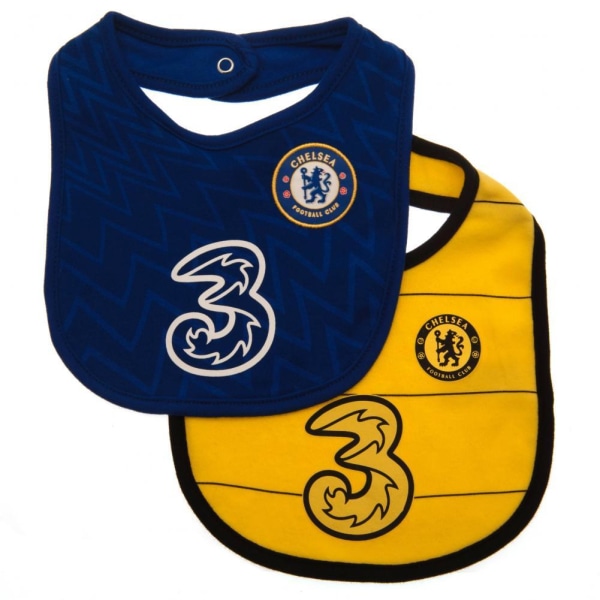 Chelsea FC Baby Haklappar (Pack med 2) One Size Blå/Gul Blue/Yellow One Size