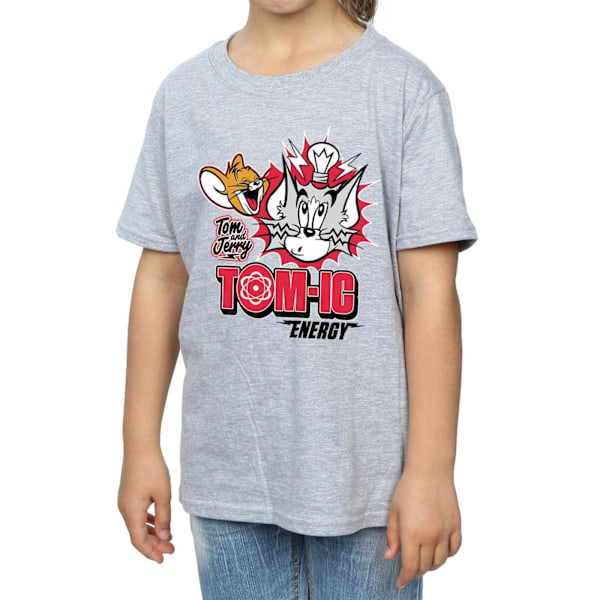 Tom och Jerry Girls Tomic Energy Bomull T-shirt 7-8 år Sport Sports Grey 7-8 Years