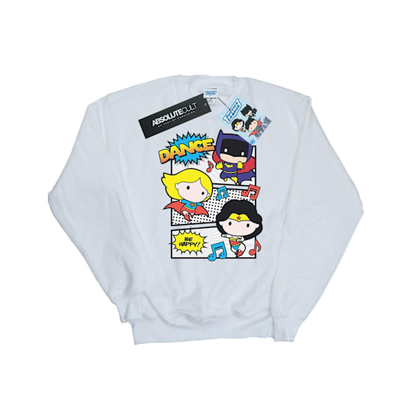 DC Comics Dam/Kvinnor Chibi Super Friends Dans Sweatshirt L White L