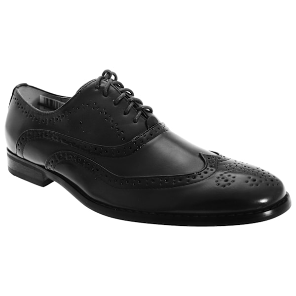 Goor Herr Läder Snörning Oxford Brogue Skor 10 UK Svart Black 10 UK