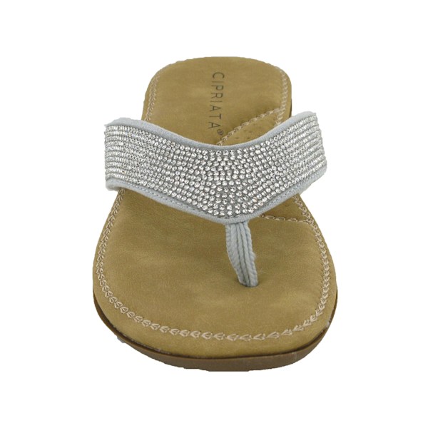 Cipriata Dam/Dam Alcee Diamante Sandaler 6 UK Silver Silver 6 UK