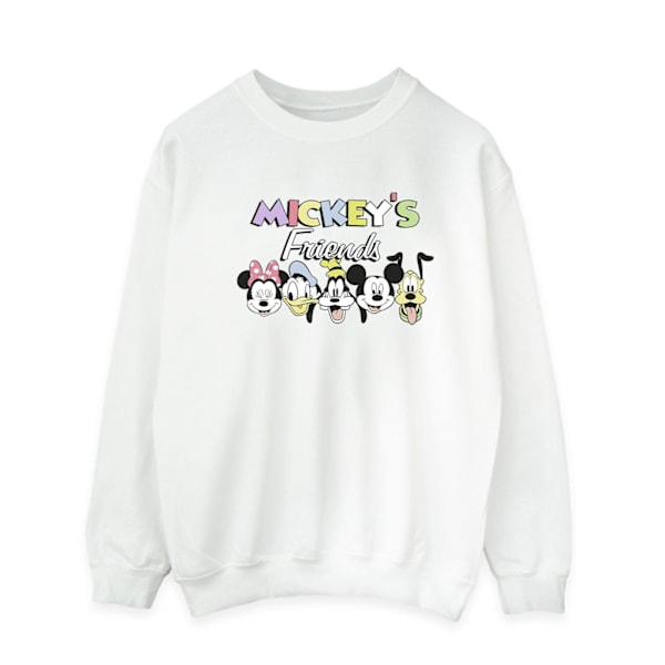 Disney Herr Mickey Mouse Och Vänner Ansikten Sweatshirt M Vit White M