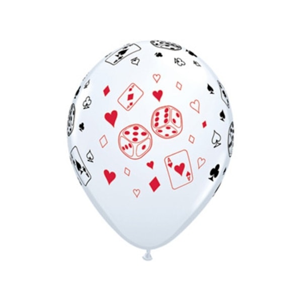 Qualatex Latex Cards Ballong (Förpackning om 25) En Storlek Vit White One Size
