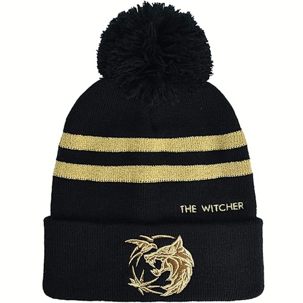 The Witcher Unisex Vuxen Logo Och Symbol Pom Pom Mössa En Storlek Black One Size