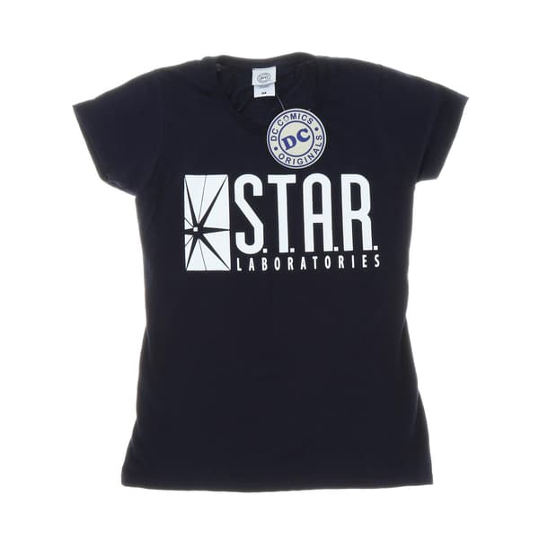 DC Comics Dam/Dam The Flash STAR Labs T-shirt i bomull S De Deep Navy S