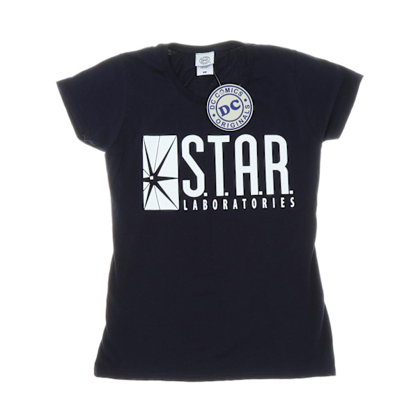 DC Comics Dam/Kvinnor The Flash STAR Labs Bomull T-shirt XS D Deep Navy XS