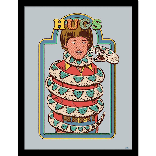 Steven Rhodes Hugsss inramad affisch 40cm x 30cm flerfärgad Multicoloured 40cm x 30cm