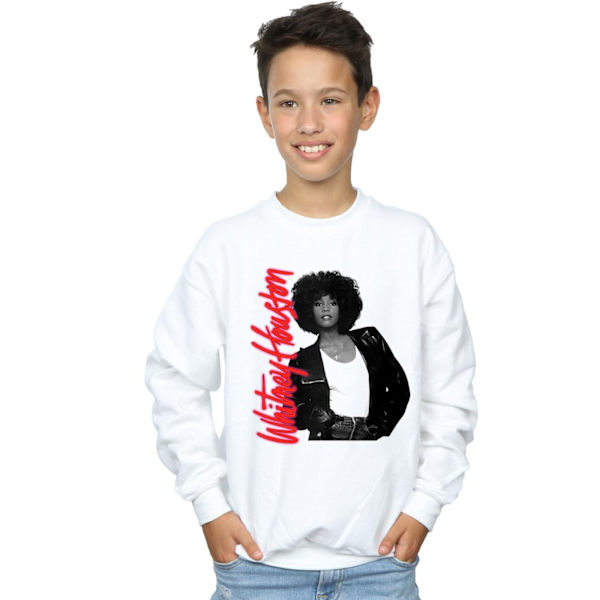 Whitney Houston Boys Whitney Pose Sweatshirt 5-6 år Vit White 5-6 Years