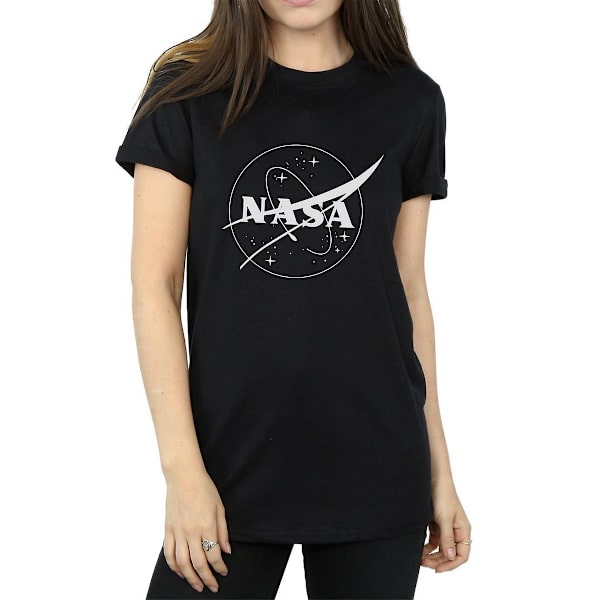 NASA Dam/Damer Insignia Monokrom Bomull Boyfriend T-shirt Black XXL