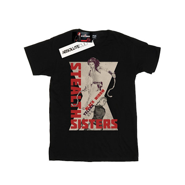 Marvel Girls Black Widow Movie Stealth Sisters Bomull T-shirt 1 Black 12-13 Years