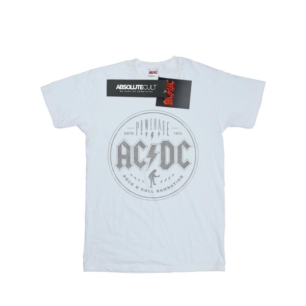 AC/DC Damn/Dam Rock N Roll Damnation Black Cotton Boyfrien White M