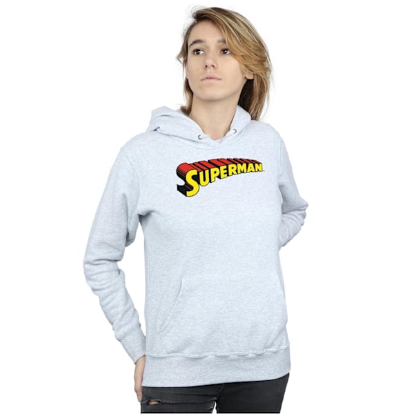 DC Comics Dam/Kvinnor Superman Telescopic Loco Hoodie S Heath Heather Grey S