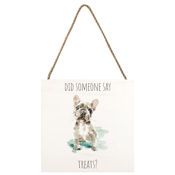 Louise Nisbet Träskylt Fransk Bulldog En Storlek Vit/Grå/ White/Grey/Green One Size