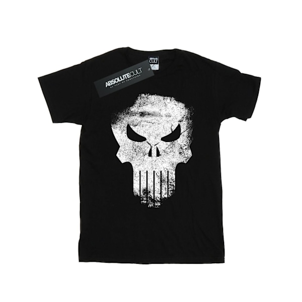 Marvel Dam/Damer The Punisher Distrressed Skull Bomull Boyfriend T-Shirt Black 3XL