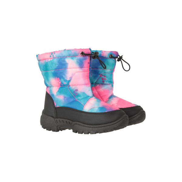 Mountain Warehouse Toddler Caribou Adaptive Tie Dye Snow Boots Pale Pink 10 UK Child