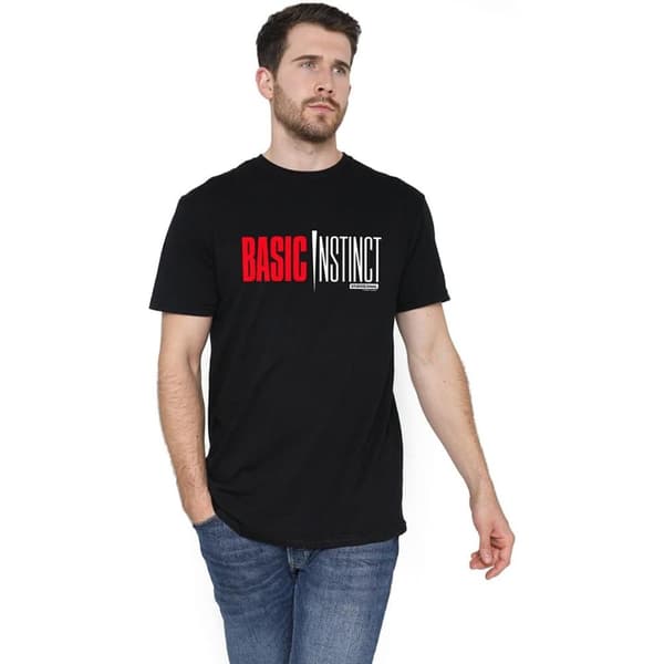 Basic Instinct Herr Logo T-Shirt L Svart Black L