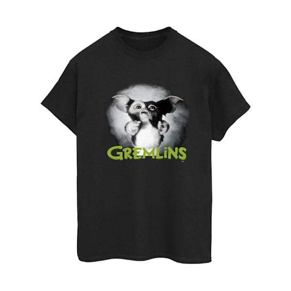 Gremlins Dam/Damer Rädd Grön Bomull Pojkvän T-shirt S Black S