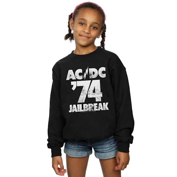 AC/DC Girls Jailbreak 74 Sweatshirt 7-8 år Svart Black 7-8 Years