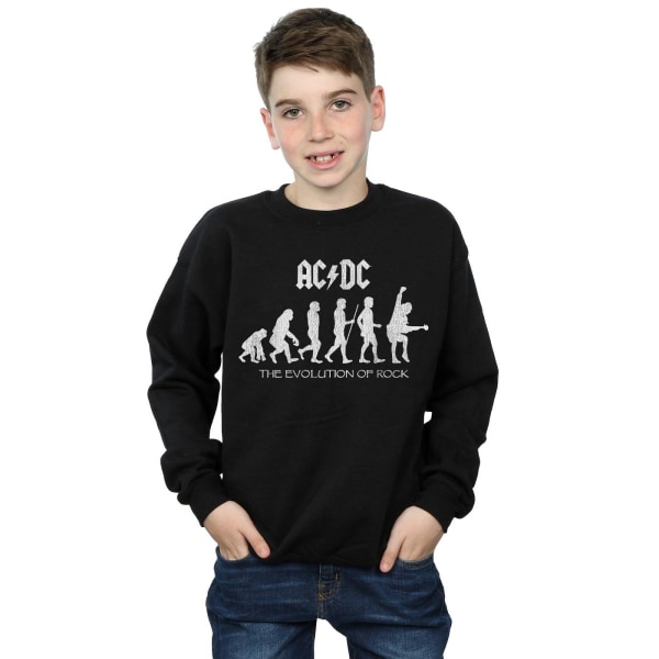 ACDC Boys Evolution Of Rock Sweatshirt 12-13 år Svart Black 12-13 Years