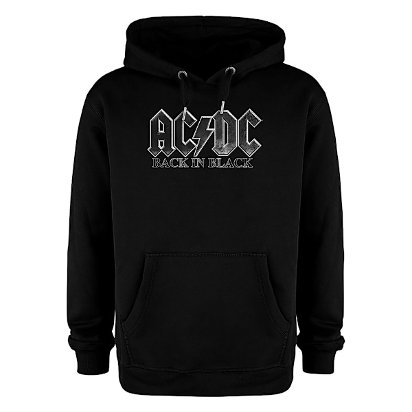 Amplified Unisex Vuxen Svart I Svart AC/DC Hoodie M Charcoal Charcoal M