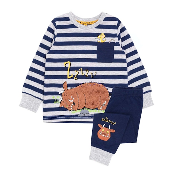 The Gruffalo Boys Striped Pyjama Set 18-24 Months Navy/Grey/Bro Navy/Grey/Brown 18-24 Months