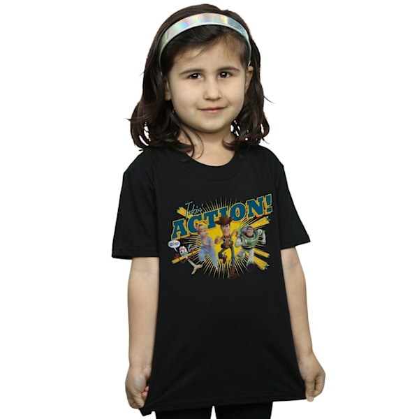 Disney Girls Toy Story 4 Takin´ Action Bomull T-shirt 7-8 år Black 7-8 Years