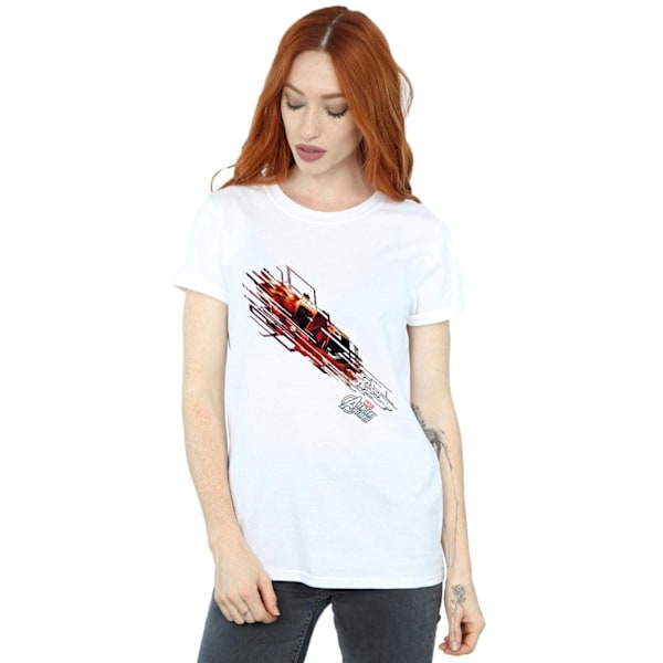 Marvel Womens/Ladies Avengers Iron Man Shooting Burst Bomull Boyfriend T-Shirt White L