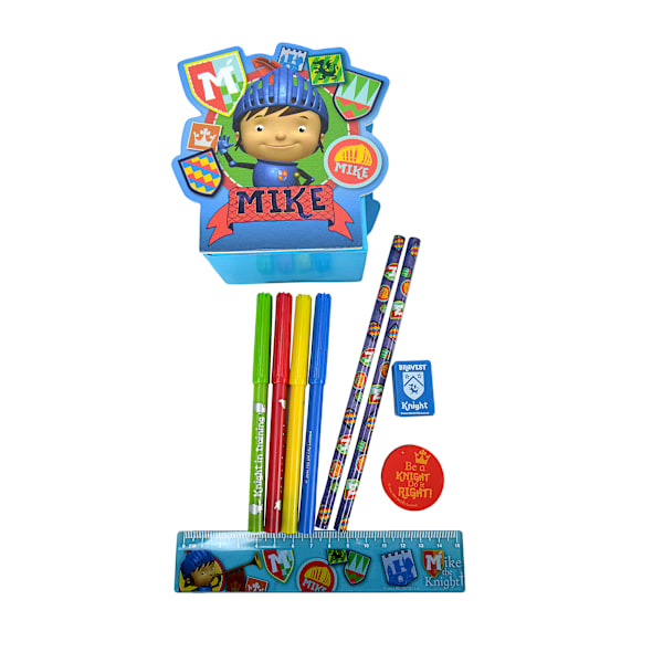 Mike The Knight Plast Skrivbordsset En Storlek Flerfärgad Multicoloured One Size