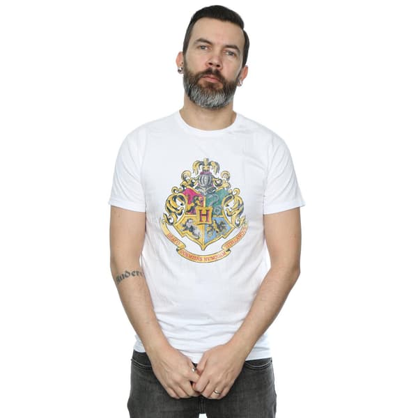 Harry Potter Herr Hogwarts T-shirt i bomull S Vit White S