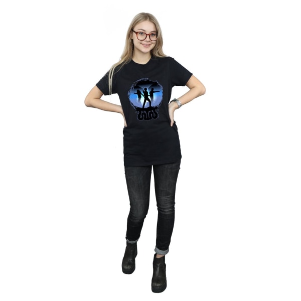 Harry Potter Dam/Kvinnor Attack Silhouette Bomull Boyfriend T-shirt Black L