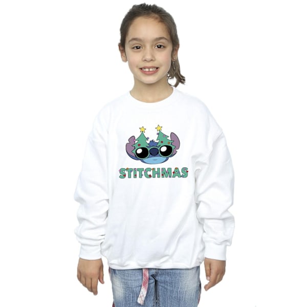 Disney Girls Lilo & Stitch Stitchmas Glasögon Sweatshirt 5-6 År White 5-6 Years