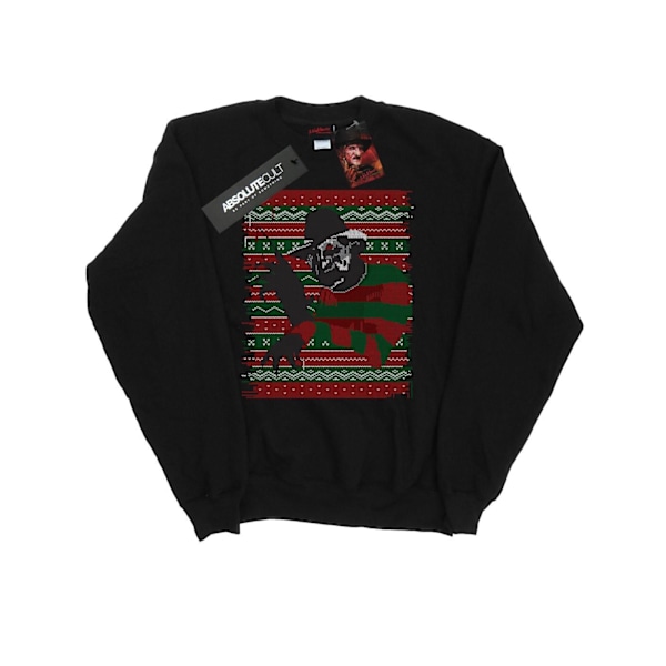 A Nightmare On Elm Street Herr Jul Fair Isle Sweatshirt L Black L