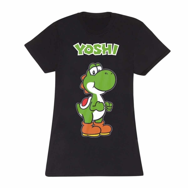 Super Mario Unisex Vuxen Yoshi Fitted T-Shirt M Svart Black M