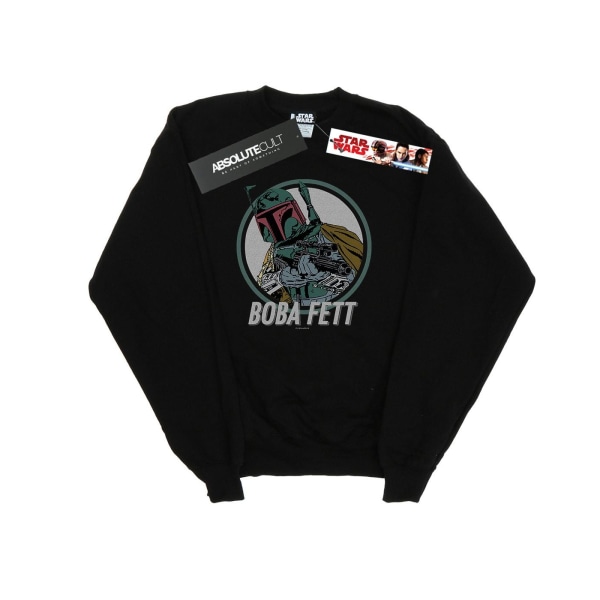 Star Wars Dam/Dam Boba Fett Retro Circle Sweatshirt L Bla Black L