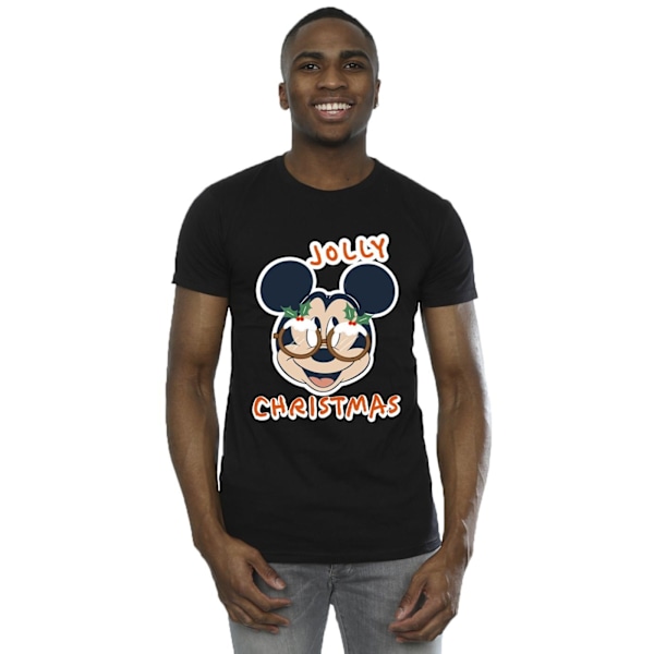 Disney Herr Mickey Mouse Jolly Christmas Glasögon T-shirt 3XL Svart Black 3XL